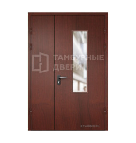 Дверь тамбурная остекленная утепленная ламинат — ламинат ТД-167